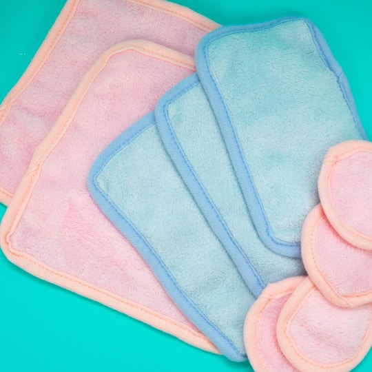 5" x 3.5" Pink Face Towels, 2ct.